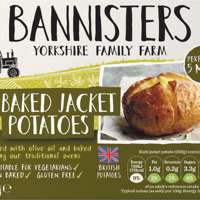 2 Baked Jacket Potatoes 400g