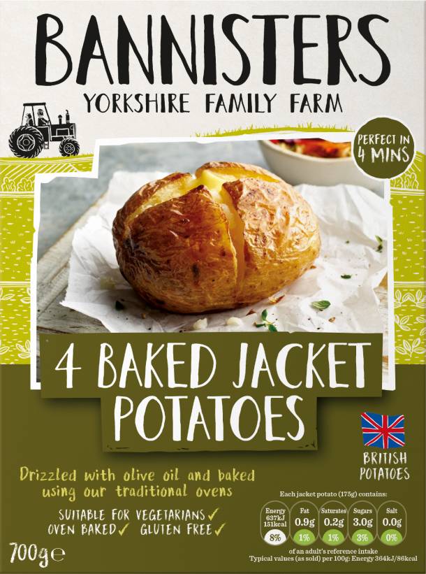 4 Baked Jacket Potatoes 700g